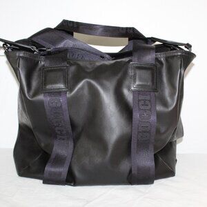 NEW Gucci GG Monogram Crystal Tote Travel Gym Shoulder Bag Shopper Black 779816